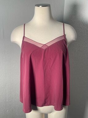 Free People Heartbeat Sheer Mesh Panel Trim Swing Cami Tank Minimalist Ethereal